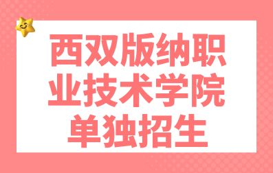 2023年西双版纳职业技术学院单独招生考试方式