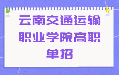 云南交通运输职业学院单招专业报考条件